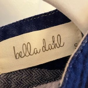 Darling Bella Dahl navy/light gray buffalo check sleeveless cotton dress size S